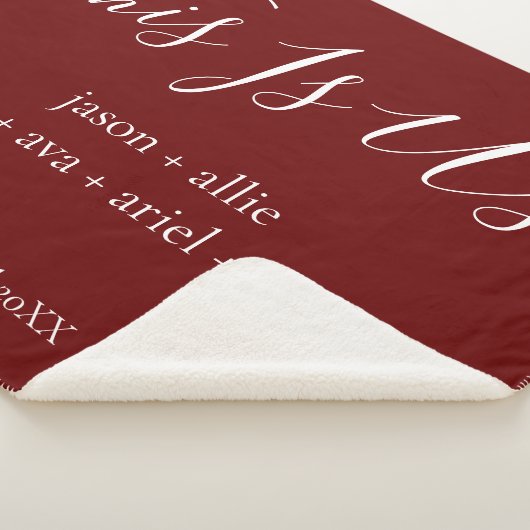 Das sind wir | Personalisierte Familiennamen Sherpadecke (3/4)