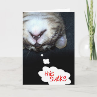 Das Sind zum Kotzen! Get Well Kitty Card Karte