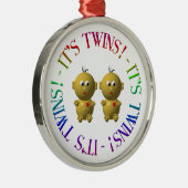 Das sind Zwillinge! Silbernes Ornament (Rechts)