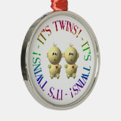 Das sind Zwillinge! Silbernes Ornament (Rechts)