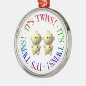Das sind Zwillinge! Silbernes Ornament (Links)