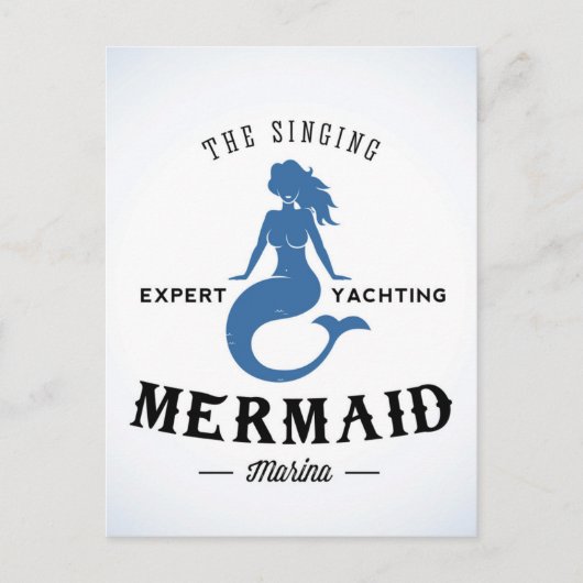 Das singende Mermaid-Poster Postkarte (Vorderseite)
