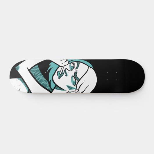 Das Skateboard der Denkerin (Horizontal)