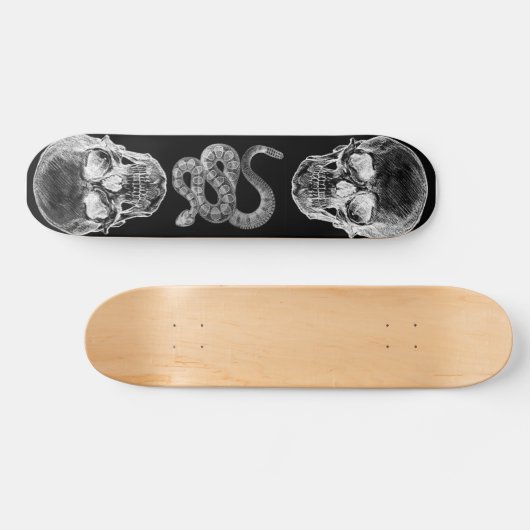 Das Skateboard des Schädels u. Klapperschlangen- (Horizontal)