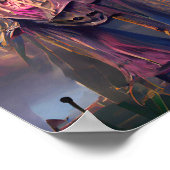 Das Skateboard-Illustrationsplakat Poster (Ecke)