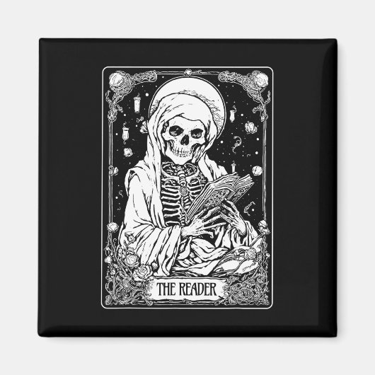 Das Skelett der Reader-Tarot-Karte Bookween S Magnet (Vorne)