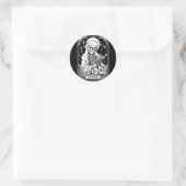 Das Skelett der Reader-Tarot-Karte Bookween S Runder Aufkleber (Tasche)