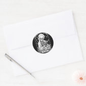Das Skelett der Reader-Tarot-Karte Bookween S Runder Aufkleber (Umschlag)
