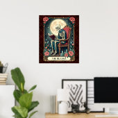 Das Skelett der Vintagen Tarot-Kartenleser Poster (Heimbüro)