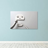 Das Skelett, in dem eine zahnärztliche Behandlung  Leinwanddruck (Insitu (Holzboden))