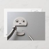 Das Skelett, in dem eine zahnärztliche Behandlung Postkarte (Vorne/Hinten)