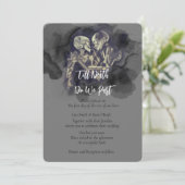 Das Skelett liebt Hochzeitsreisen Einladung (Stehend Vorderseite)