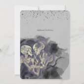 Das Skelett liebt Hochzeitsreisen Einladung (Rückseite)