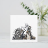 Das Skelett und die Corpse Bride. (Stehend Vorderseite)