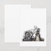 Das Skelett und die Corpse Bride. Dankeskarte (Vorne/Hinten)