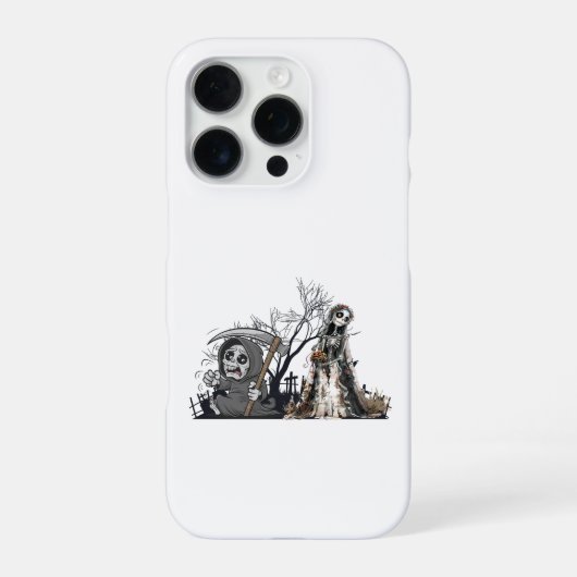 Das Skelett und die Corpse Bride. iPhone Hülle (Rückseite)