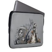 Das Skelett und die Corpse Bride. Laptopschutzhülle (Vorne Rechts)
