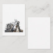 Das Skelett und die Corpse Bride. Mitteilungskarte (Vorne/Hinten)