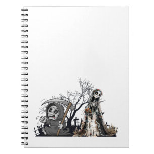 Das Skelett und die Corpse Bride. Notizblock