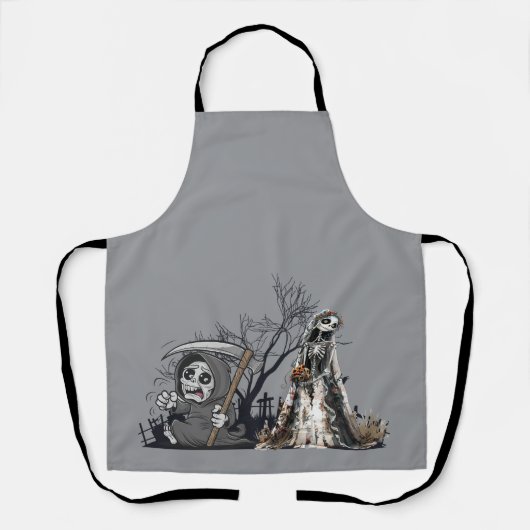 Das Skelett und die Corpse Bride. Schürze (Vorderseite)