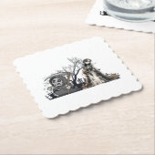 Das Skelett und die Corpse Bride. Untersetzer (angewinkelt)