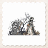 Das Skelett und die Corpse Bride. Untersetzer (Vorderseite)