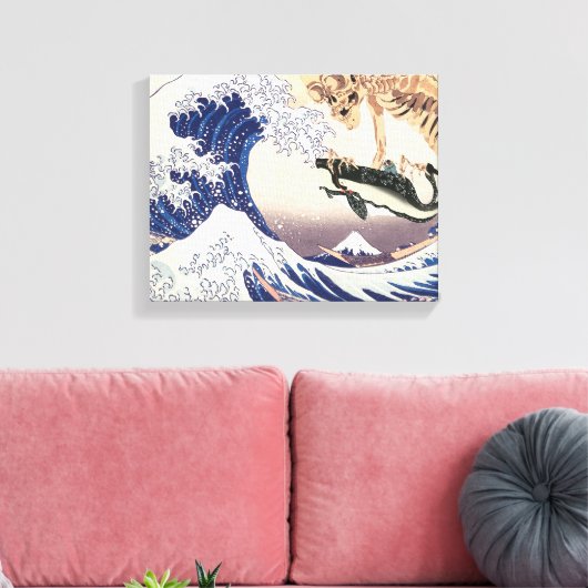 Das Skelettspektakel in der Großen Welle Leinwanddruck (Insitu (Wohnzimmer))