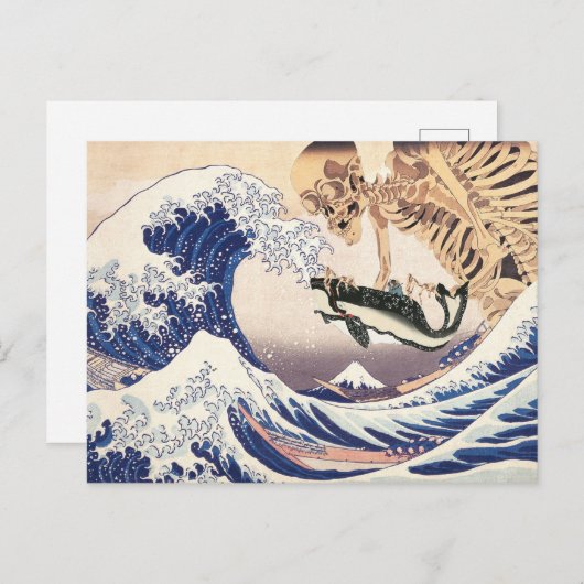 Das Skelettspektakel in der Großen Welle Postkarte (Vorne/Hinten)