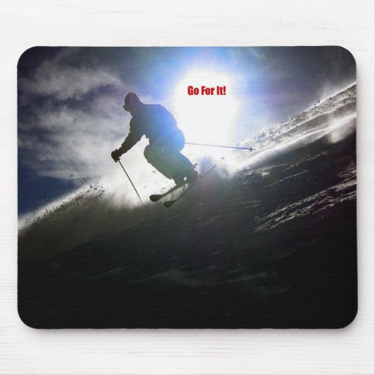 Das Ski fahren, streben es an! Mousepad (Vorne)