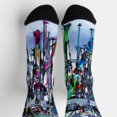 Das Ski-Party - Skier und Stöcke Socken (Oben)
