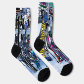 Das Ski-Party - Skier und Stöcke Socken (Rechts)