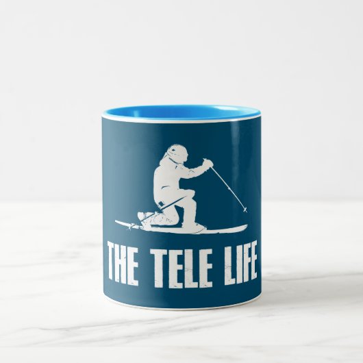 Das Skigebiet Telemark Zweifarbige Tasse (Mittel)