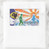 Das Skileben - Feiern Sie Ihre Leidenschaft Rechteckiger Aufkleber (Tasche)