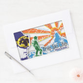 Das Skileben - Feiern Sie Ihre Leidenschaft Rechteckiger Aufkleber (Umschlag)