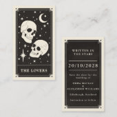 Das Skull-Tarot für Liebhaber beim Hochzeitsehen s Begleitkarte (Vorne/Hinten)