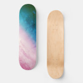 Das Sky Skateboard Deck, Blau und Rosa Hues (Vorderseite)