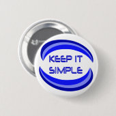 Das Slogan für die Erholung in Blau behalten Button (Vorne & Hinten)