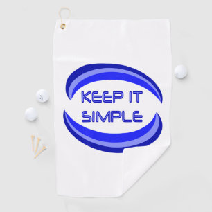 Das Slogan für die Erholung in Blau behalten Golfhandtuch