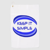 Das Slogan für die Erholung in Blau behalten Golfhandtuch (Vorderseite)