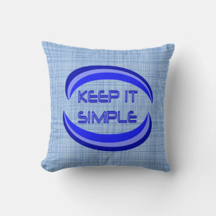 Das Slogan für die Erholung in Blau behalten Kissen