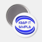 Das Slogan für die Erholung in Blau behalten Magnet (Vorderseite/Rückseite)