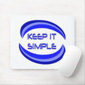 Das Slogan für die Erholung in Blau behalten Mousepad (Mit Mouse)