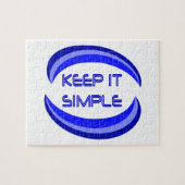 Das Slogan für die Erholung in Blau behalten Puzzle (Horizontal)