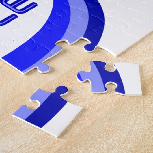 Das Slogan für die Erholung in Blau behalten Puzzle (Seite)