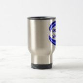 Das Slogan für die Erholung in Blau behalten Reisebecher (Mittel)