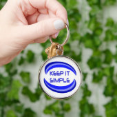 Das Slogan für die Erholung in Blau behalten Schlüsselanhänger (Hand)