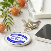 Das Slogan für die Erholung in Blau behalten Schlüsselanhänger (Seite)