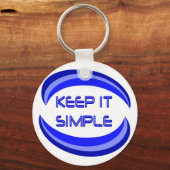 Das Slogan für die Erholung in Blau behalten Schlüsselanhänger (Vorderseite)