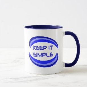 Das Slogan für die Erholung in Blau behalten Tasse