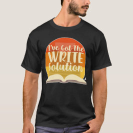 Das Slogan für die Schreiblösung für lustige Autor T-Shirt
